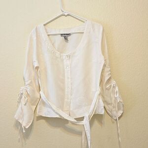 JOY AND Peace Ramy/ rayon blend sleeve Button down large